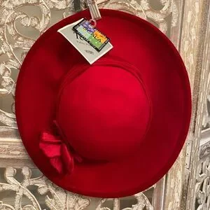NWT vintage The Scala collection wool hat with rose and band. Amazon.com: Scala Women main image 3